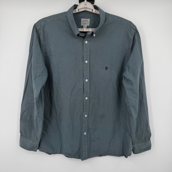Brooks Brothers Red Fleece Other - Brooks Brothers Red Fleece Mens XXL Blue Green Houndstooth Button Down Shirt